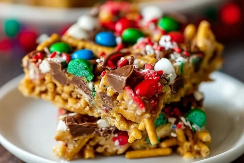Elf Spaghetti Cookie Bars