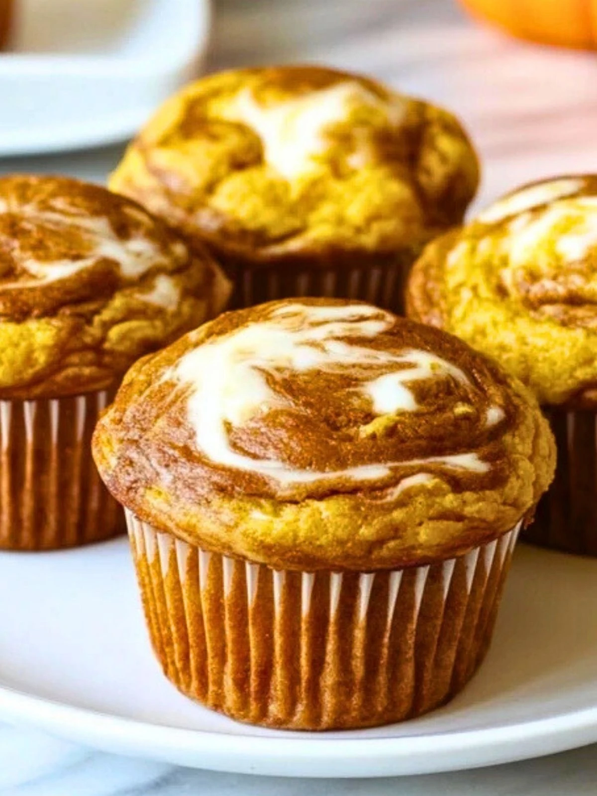 Fluffy Pumpkin Cream Cheese Swirl Muffins (1)