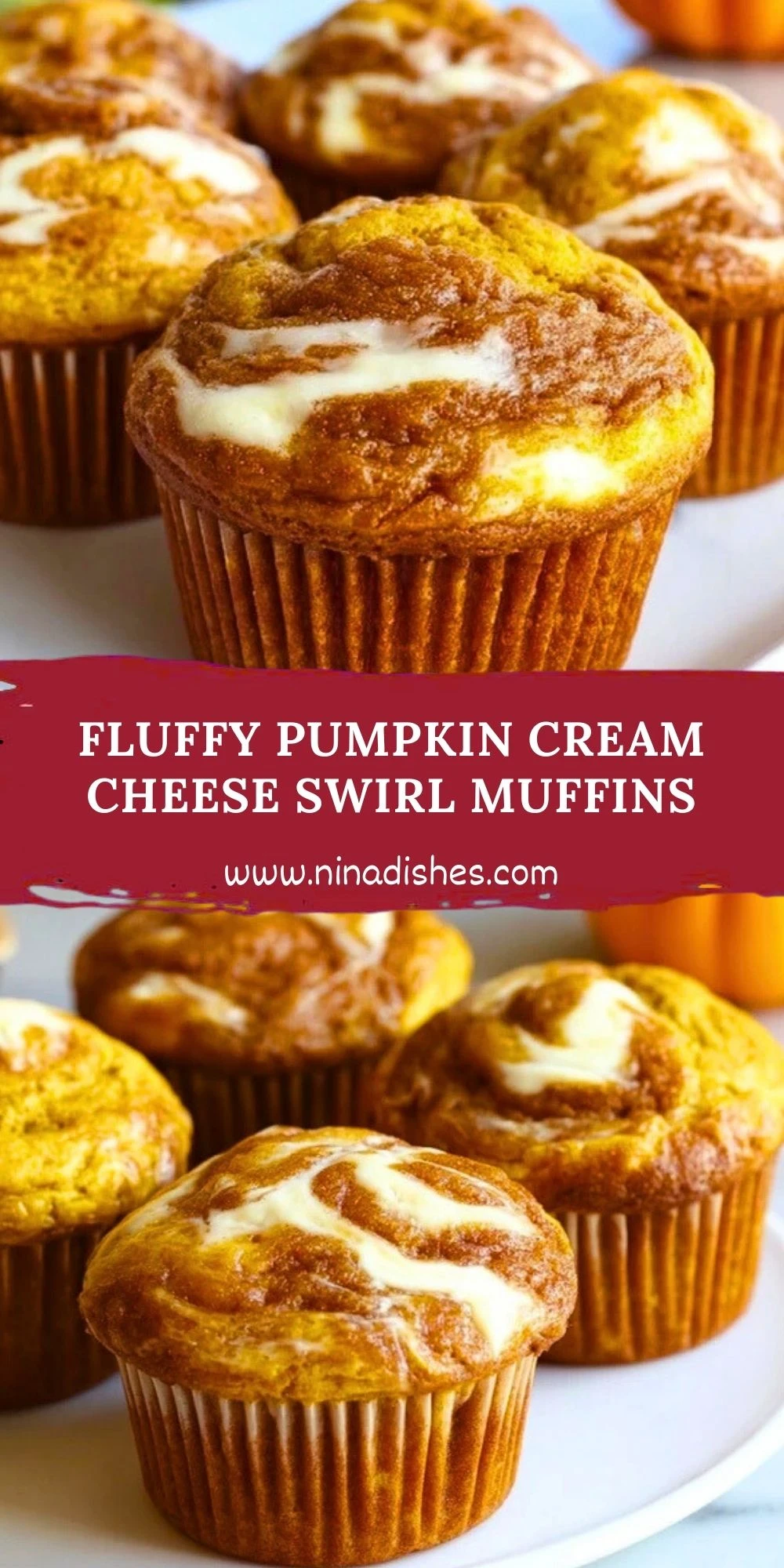 Fluffy Pumpkin Cream Cheese Swirl Muffins (2)