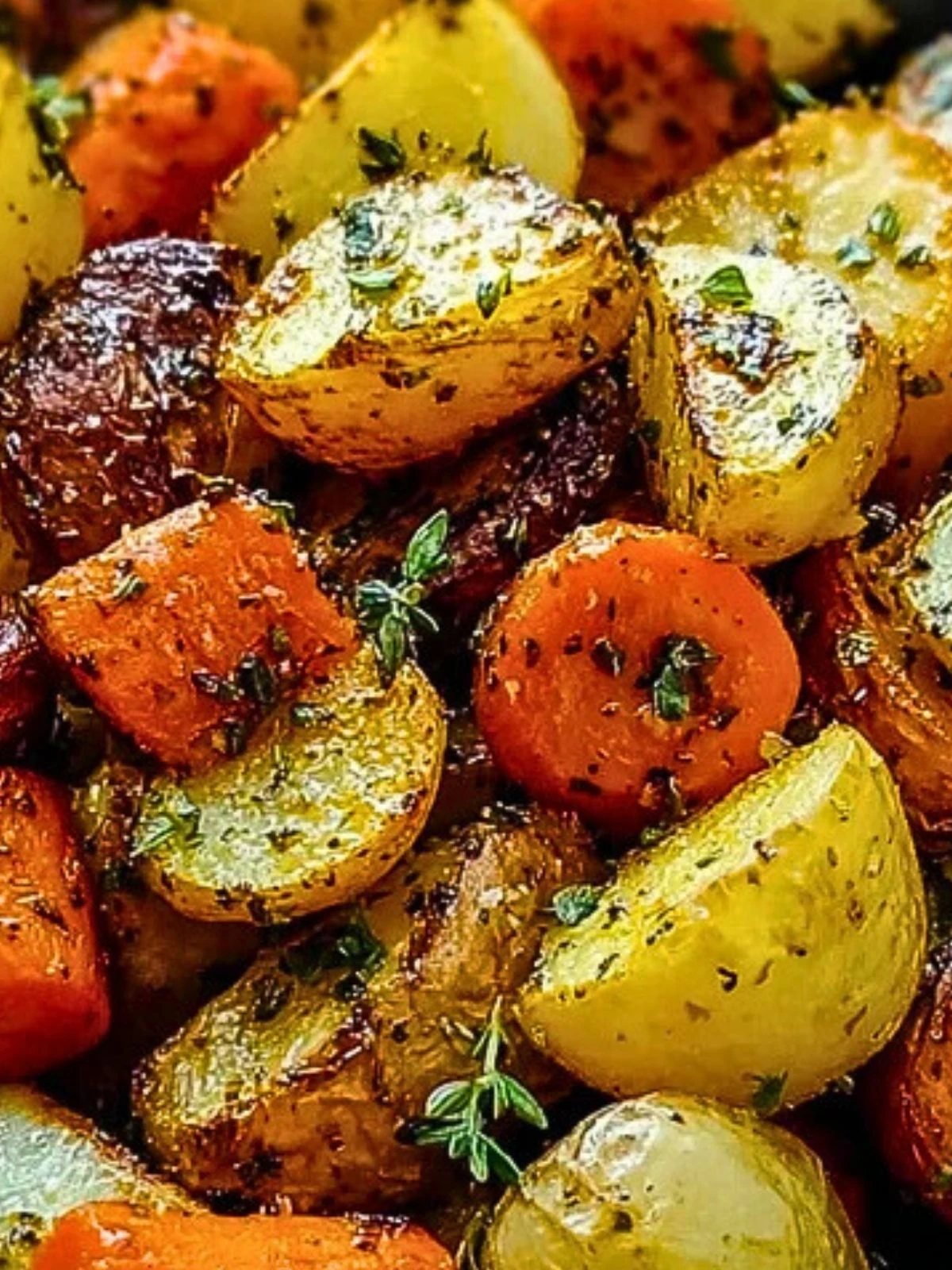 Garlic Herb Roasted Potatoes Carrots and Zucchini (1)