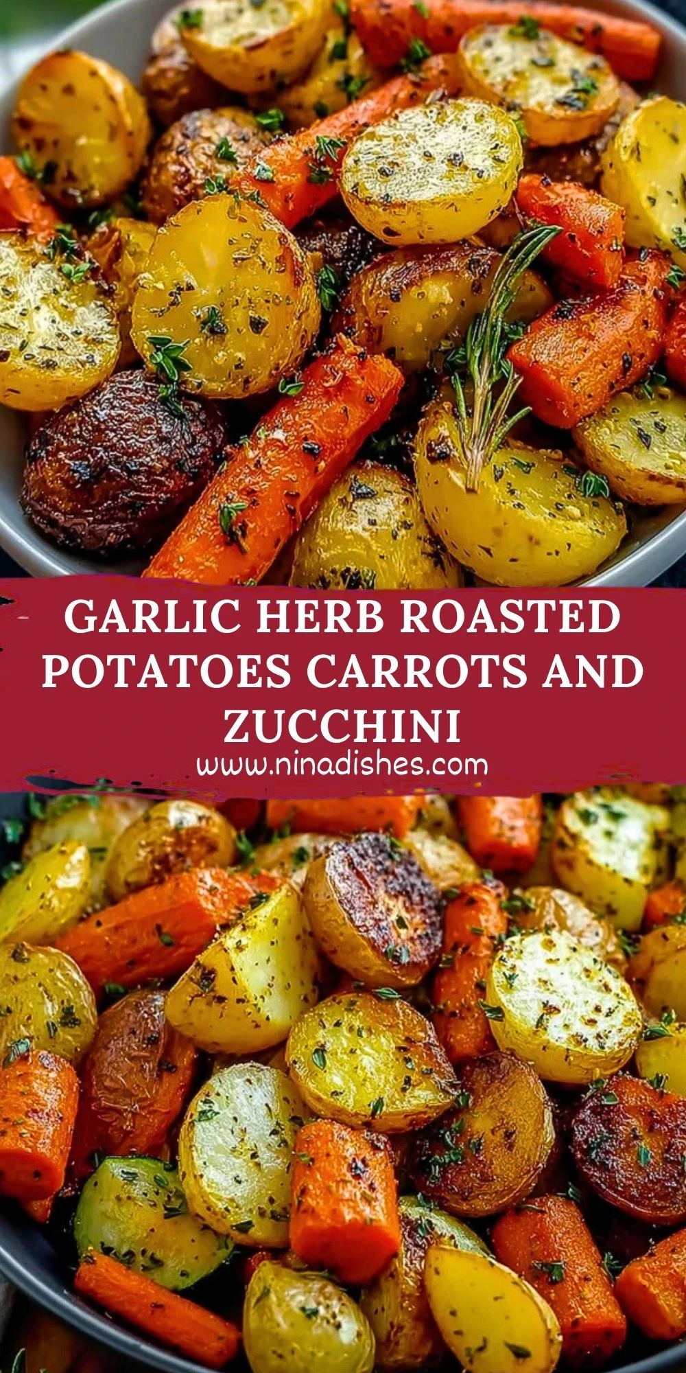 Garlic Herb Roasted Potatoes Carrots and Zucchini (2)