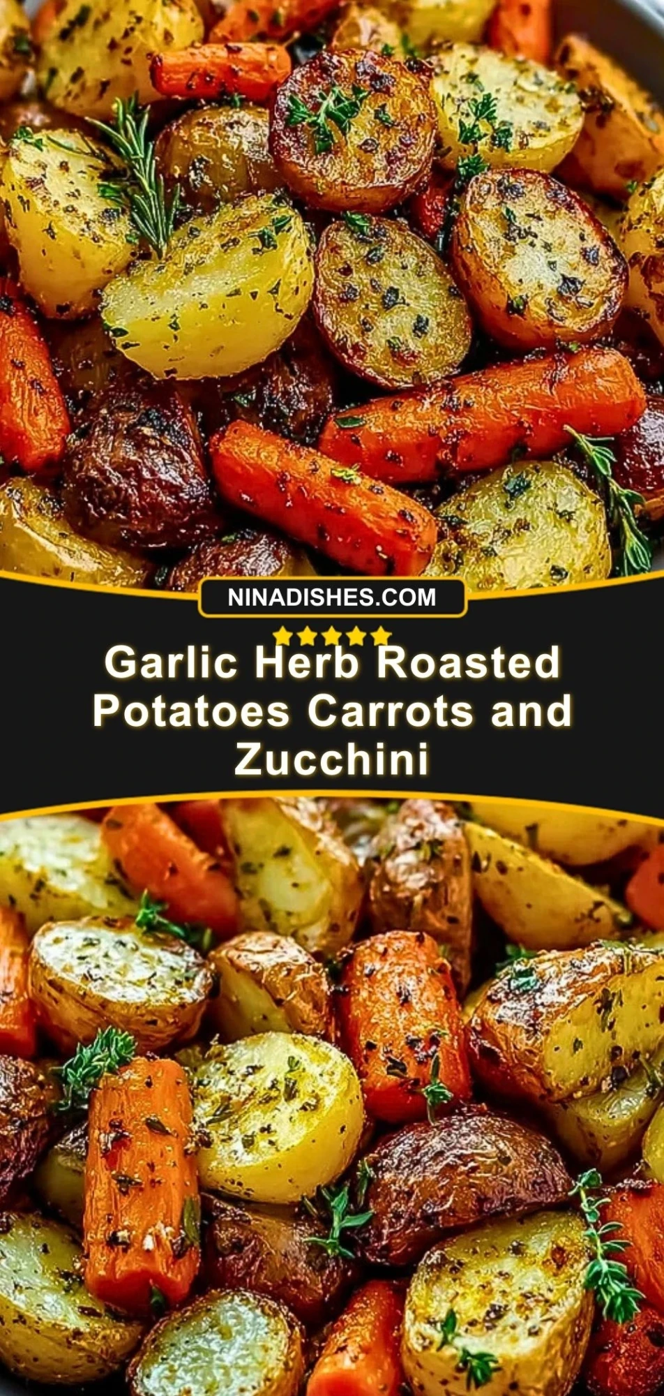 Garlic Herb Roasted Potatoes Carrots and Zucchini (3)