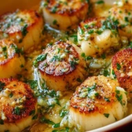 Garlic Lemon Butter Seared Scallops