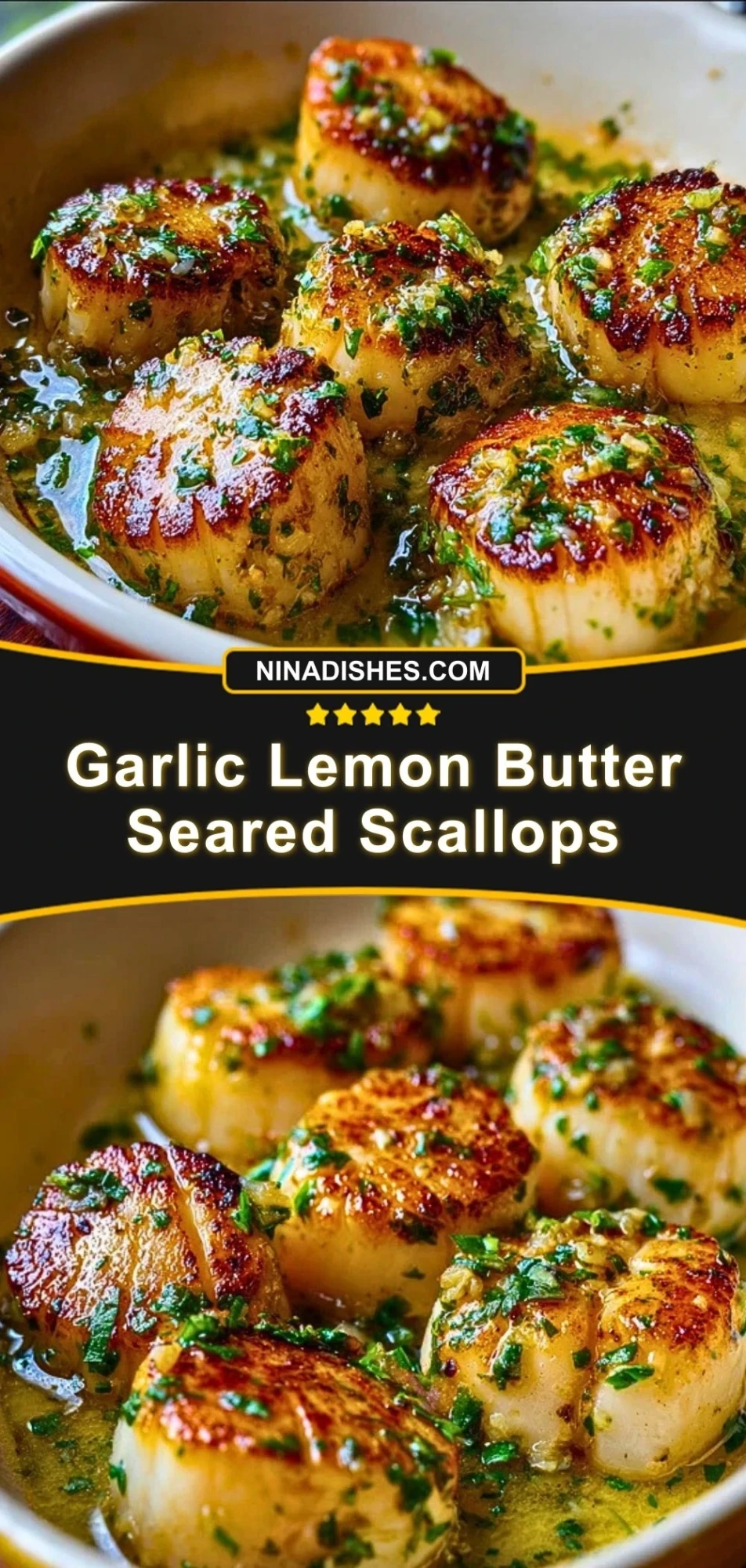 Garlic Lemon Butter Seared Scallops (3)