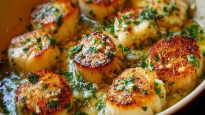 Garlic Lemon Butter Seared Scallops