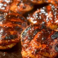 Grilled BBQ Boneless Chicken Thighs