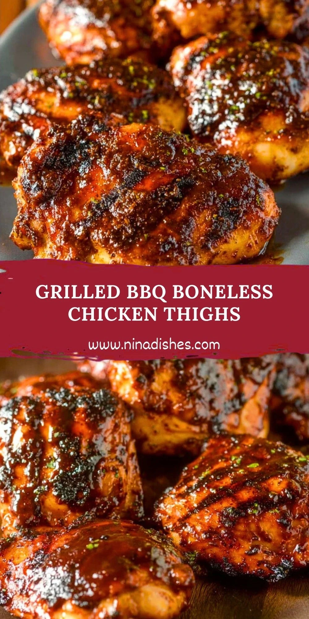 Grilled BBQ Boneless Chicken Thighs (2)
