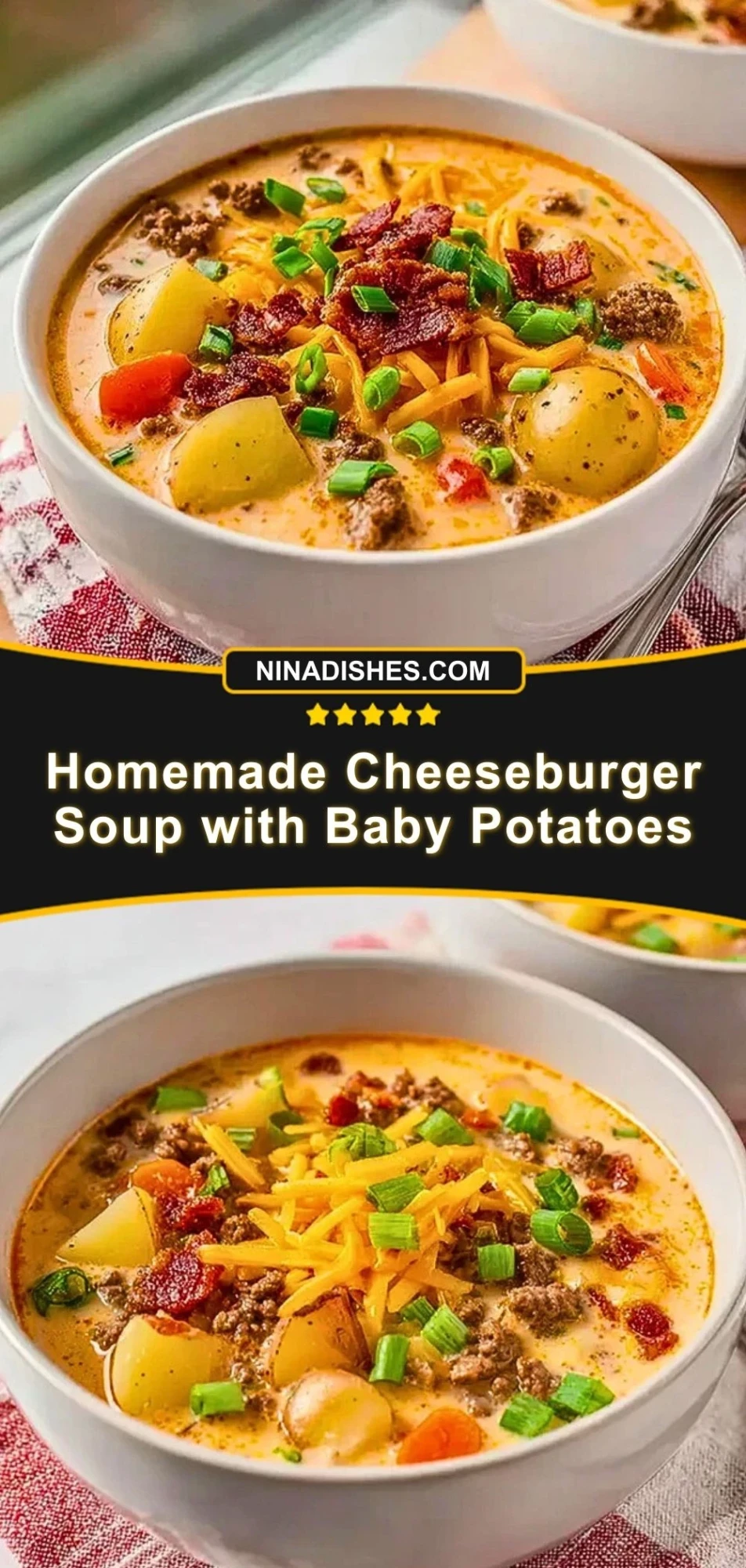 Homemade Cheeseburger Soup with Baby Potatoes (3)