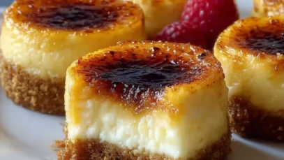 Mini Creme Brulee Cheesecakes