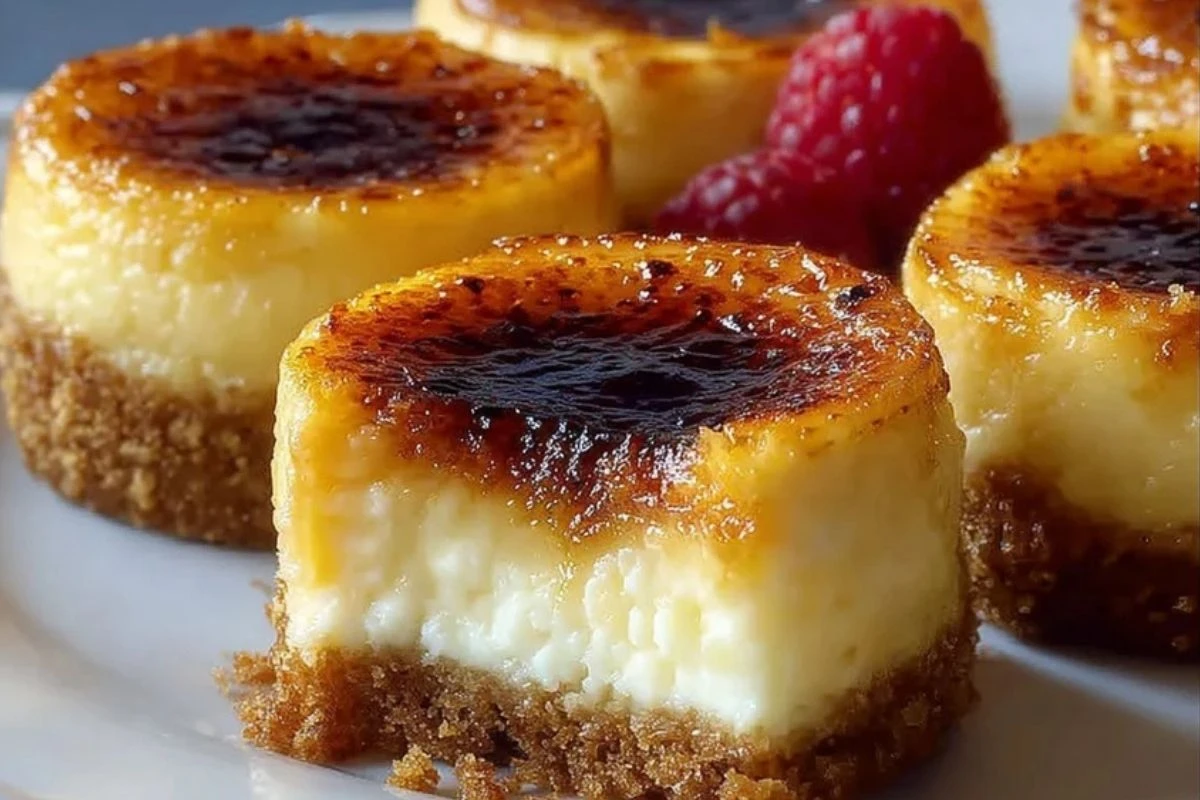 Mini Creme Brulee Cheesecakes