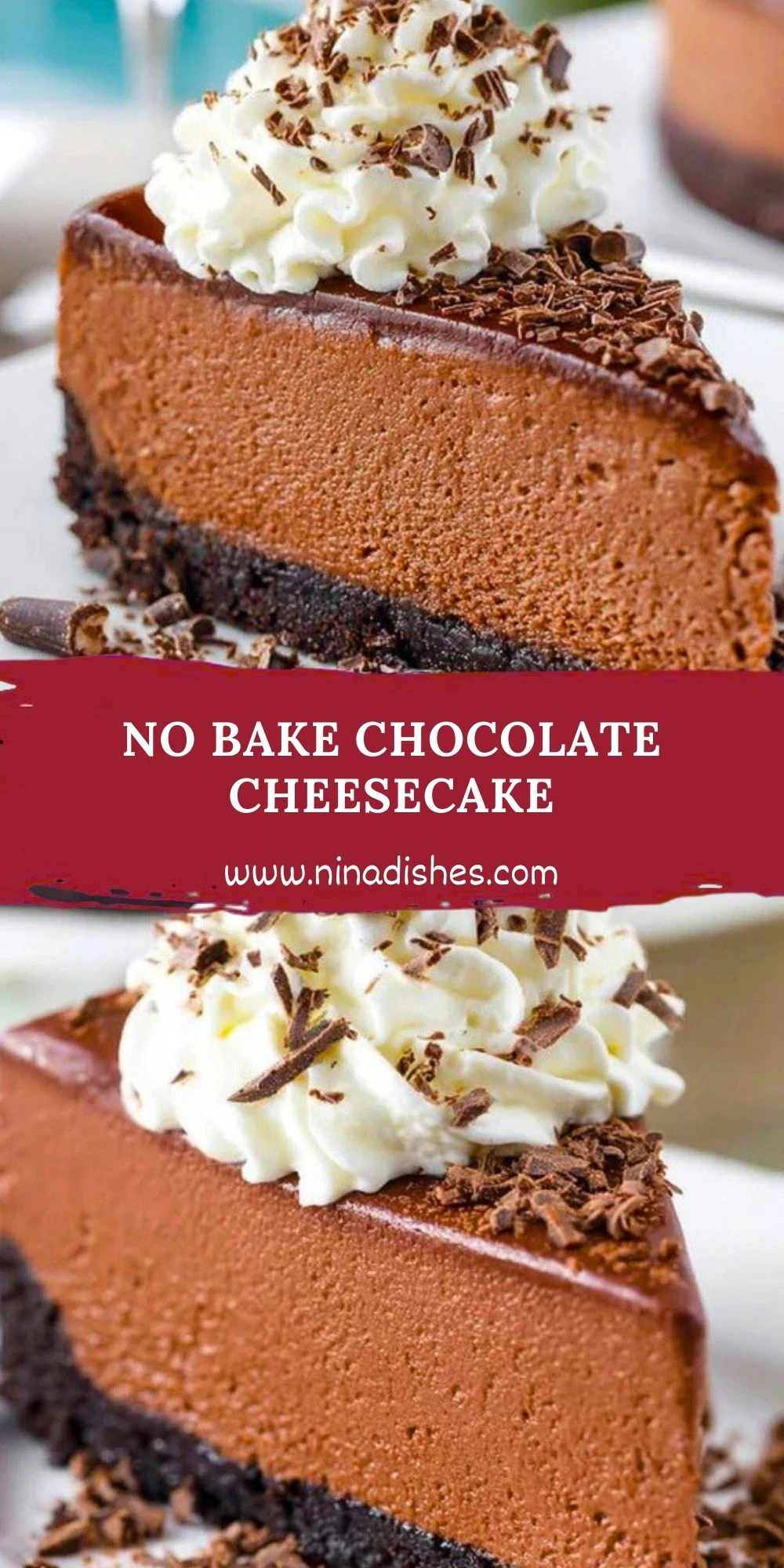 No Bake Chocolate Cheesecake