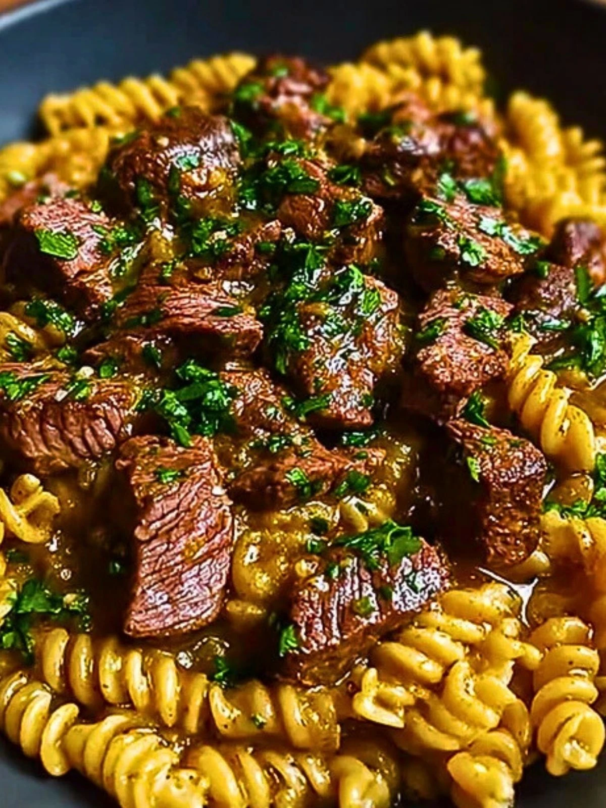 One Pot Creamy Spicy Garlic Butter Steak & Pasta (1)
