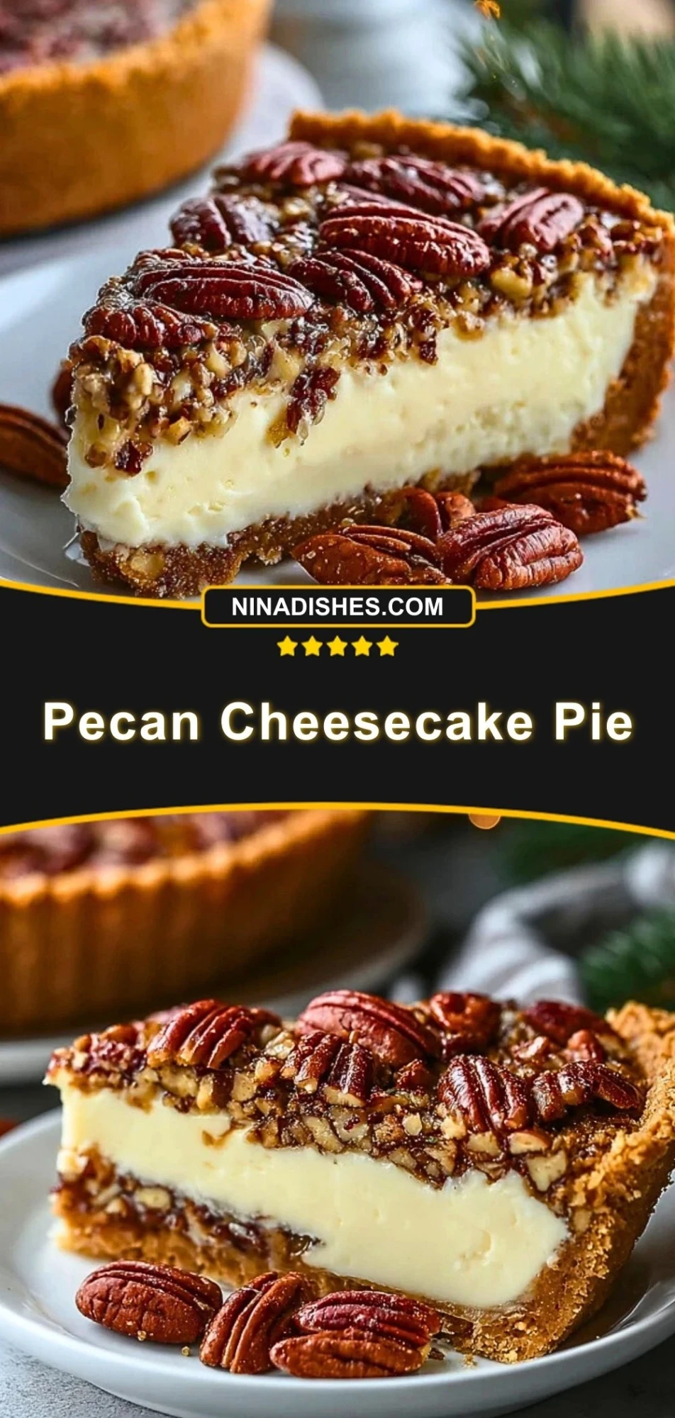 Pecan Cheesecake Pie (3)