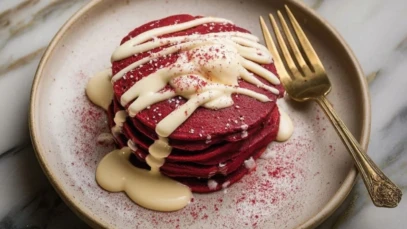 Red Velvet Pancakes For A Sweet Valentine’s Breakfast