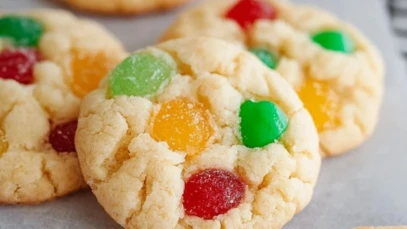 Retro Christmas Gumdrop Cookies
