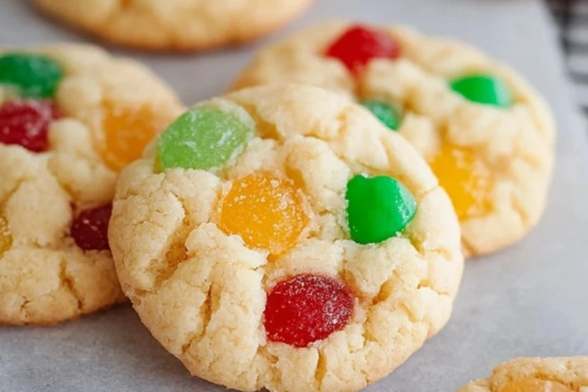 Retro Christmas Gumdrop Cookies