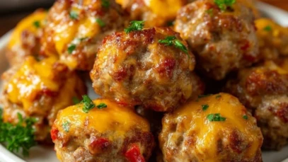 Rotel Cream Cheese Sausage Balls