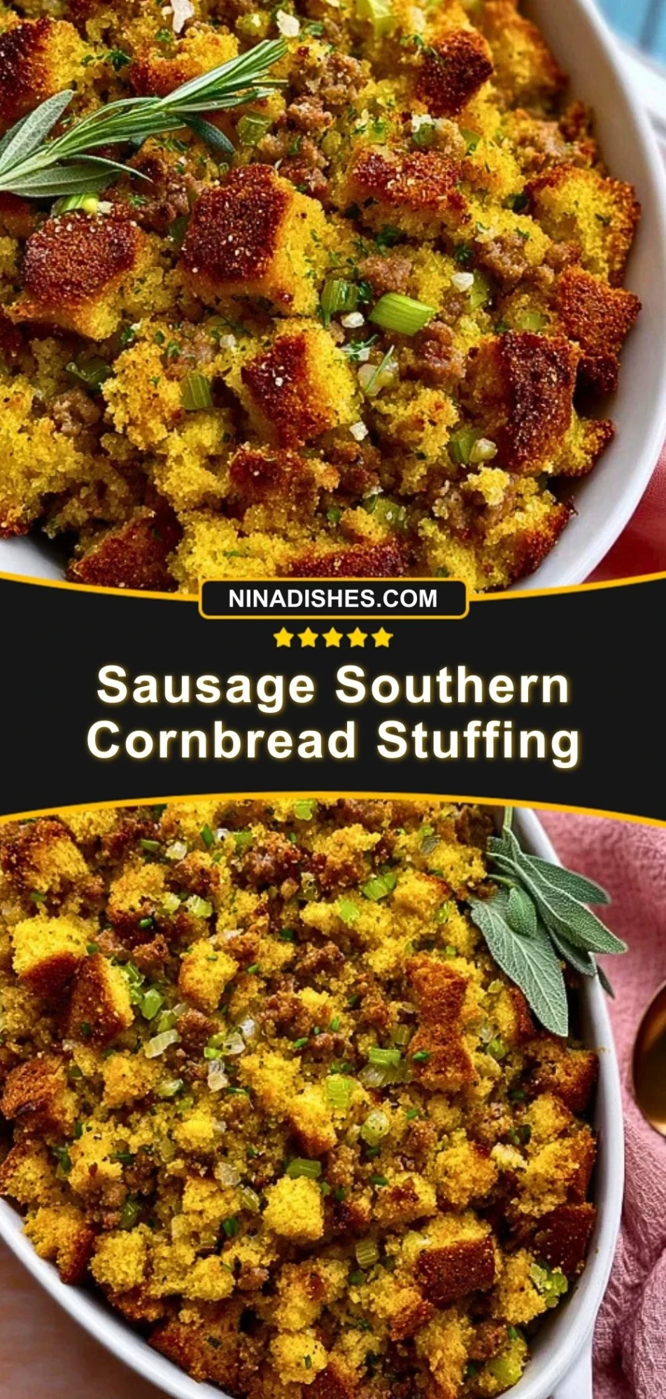 Sausage Southern Cornbread Stuffing (3)