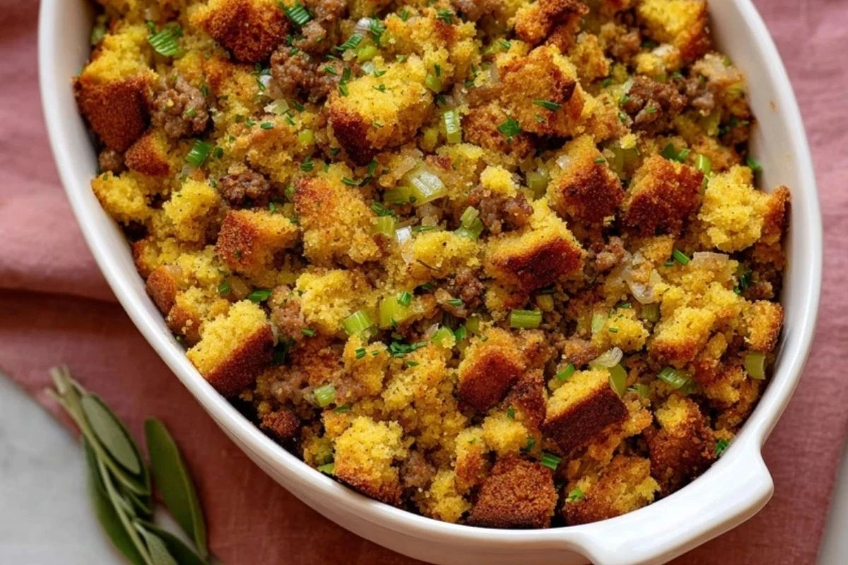 Sausage Southern Cornbread Stuffing