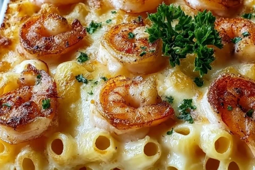 Shrimp Scampi Pasta Bake