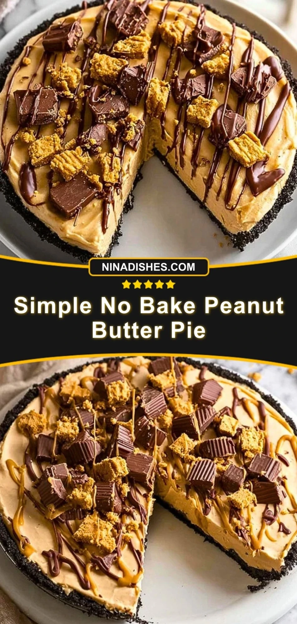 Simple No Bake Peanut Butter Pie (3)