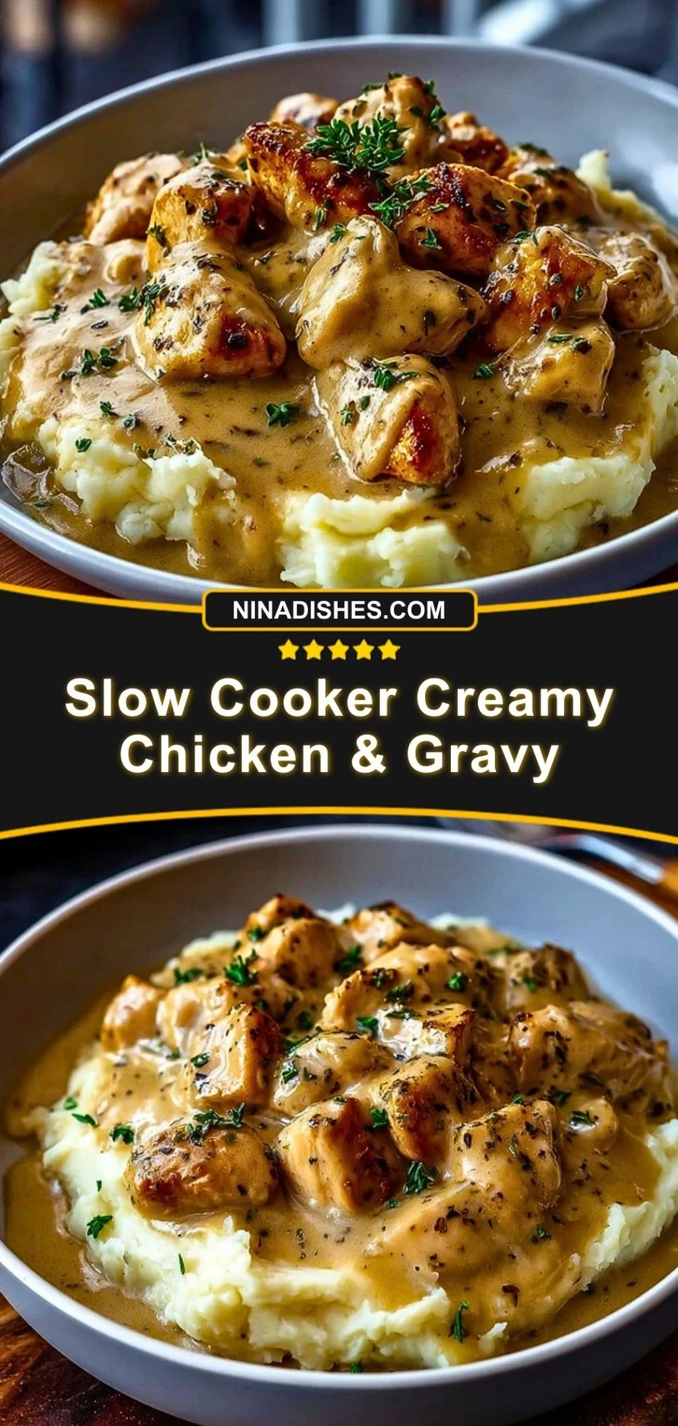 Slow Cooker Creamy Chicken & Gravy (3)