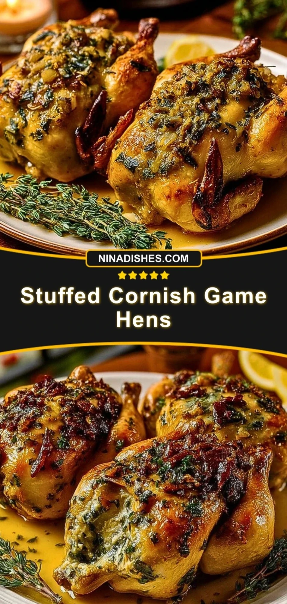 Stuffed Cornish Game Hens (3)