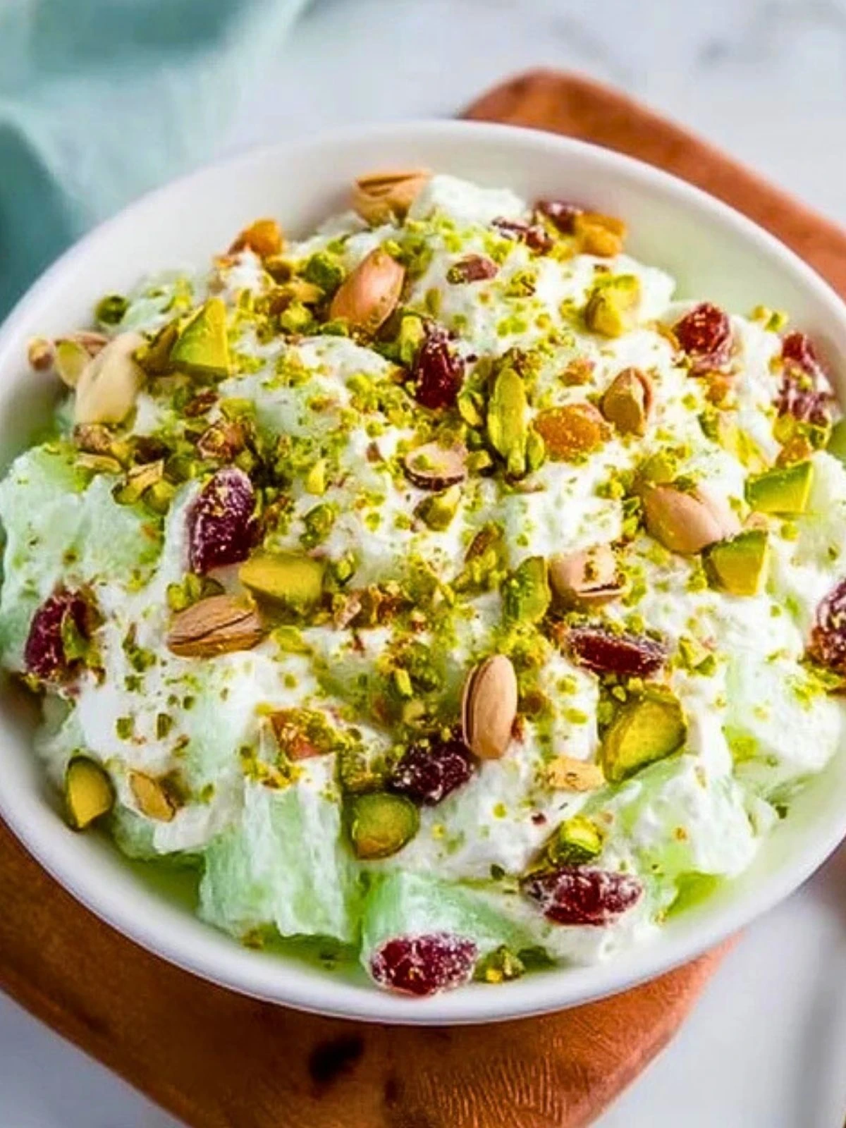 Traditional Watergate Fruit Salad with Pistachios (1)