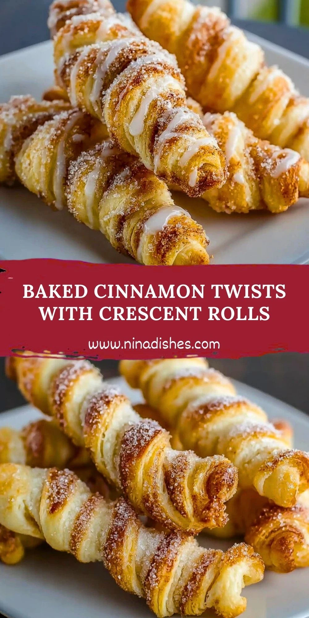 Baked Cinnamon Twists with Crescent Rolls (2)