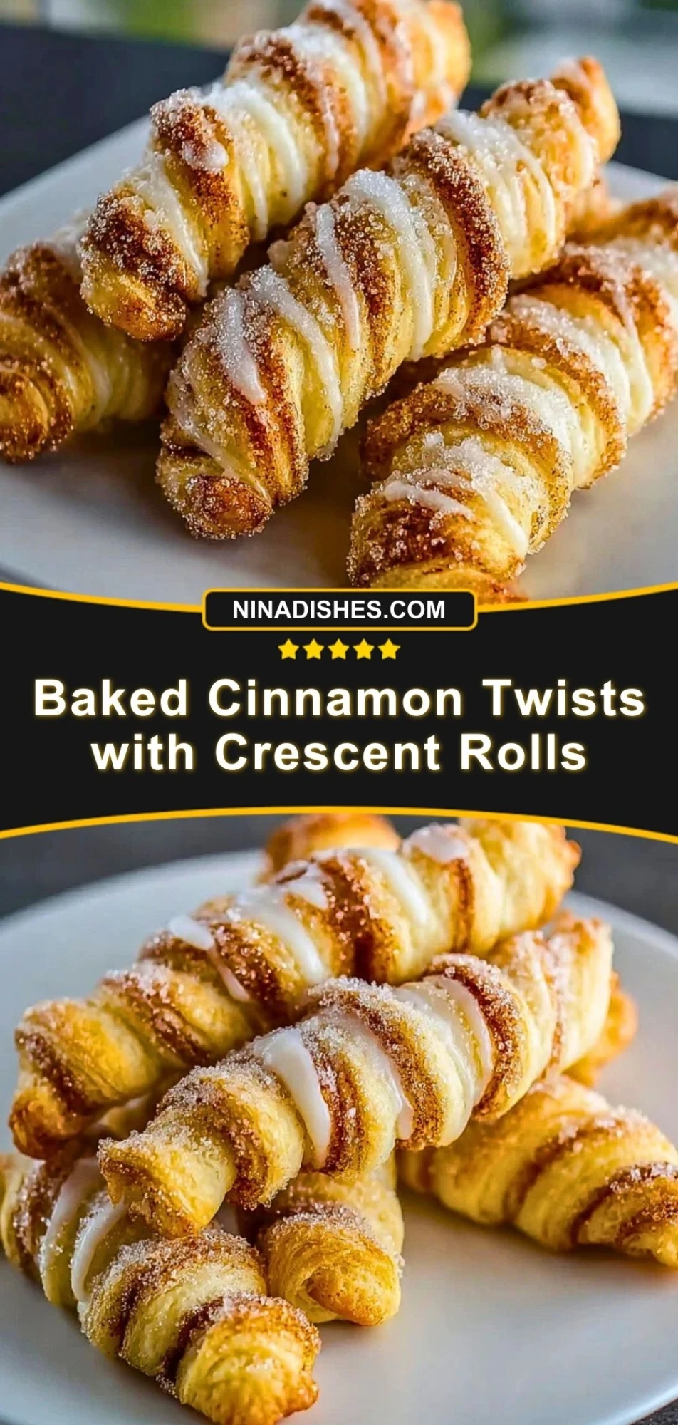 Baked Cinnamon Twists with Crescent Rolls (3)