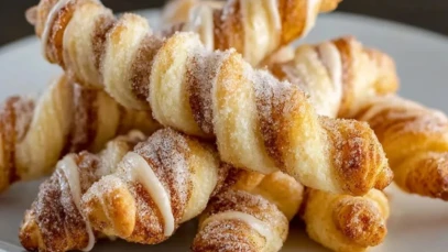 Baked Cinnamon Twists with Crescent Rolls