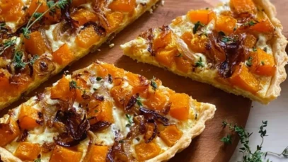Butternut Squash Caramelized Onion Tart