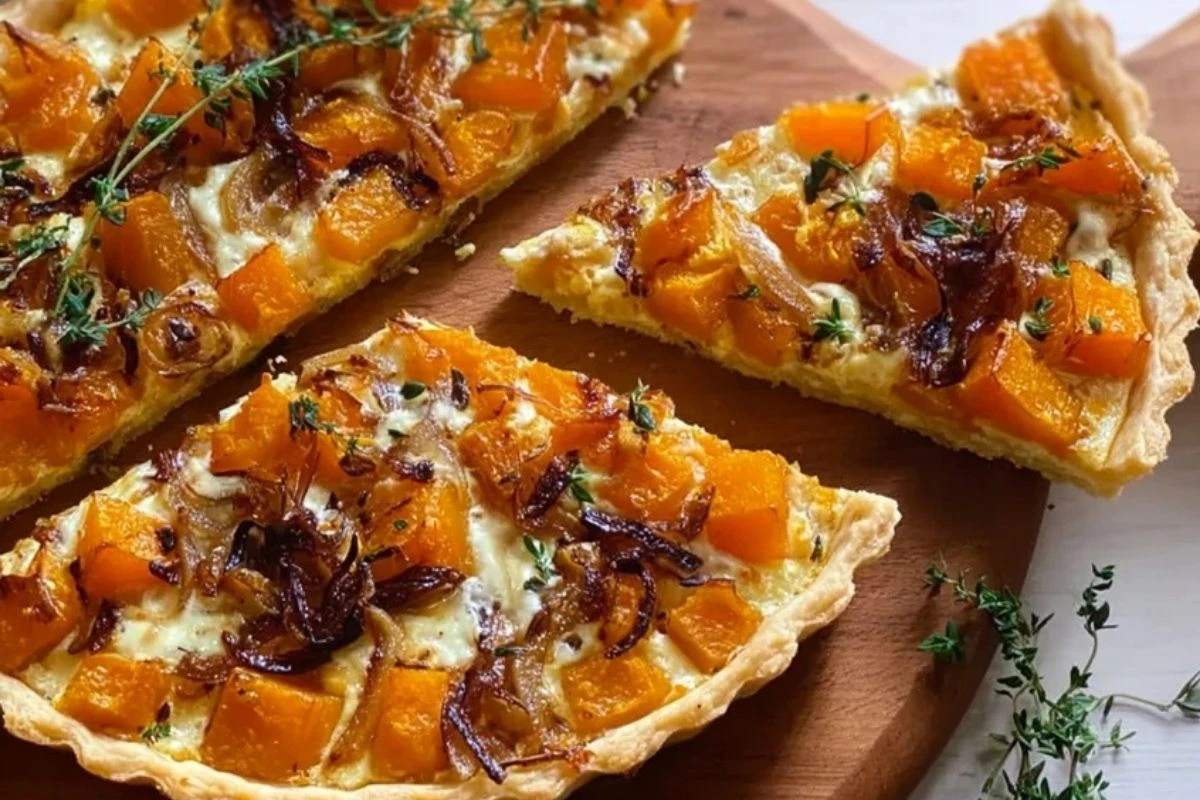 Butternut Squash Caramelized Onion Tart