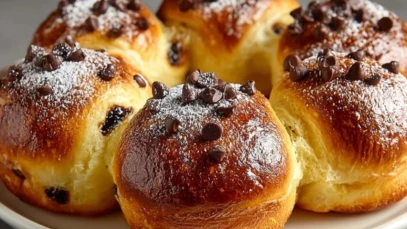 Chocolate Chip Vanilla Custard Brioches
