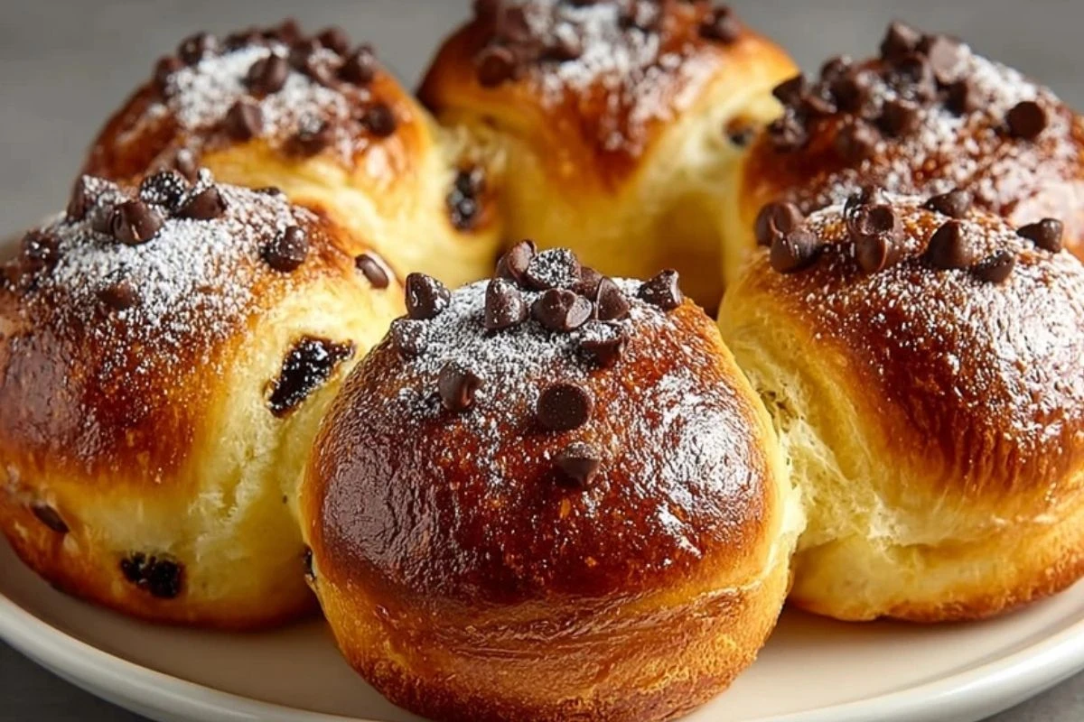 Chocolate Chip Vanilla Custard Brioches