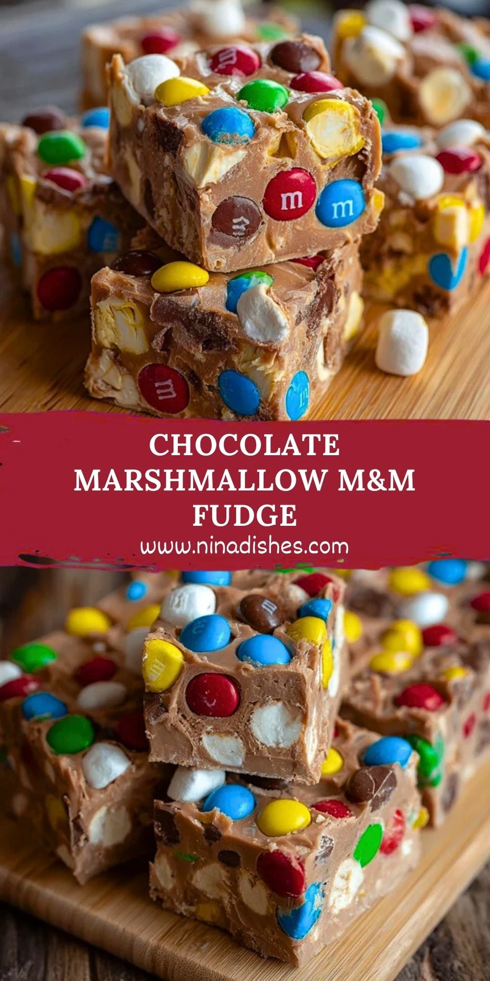 Chocolate Marshmallow M&M Fudge (2)