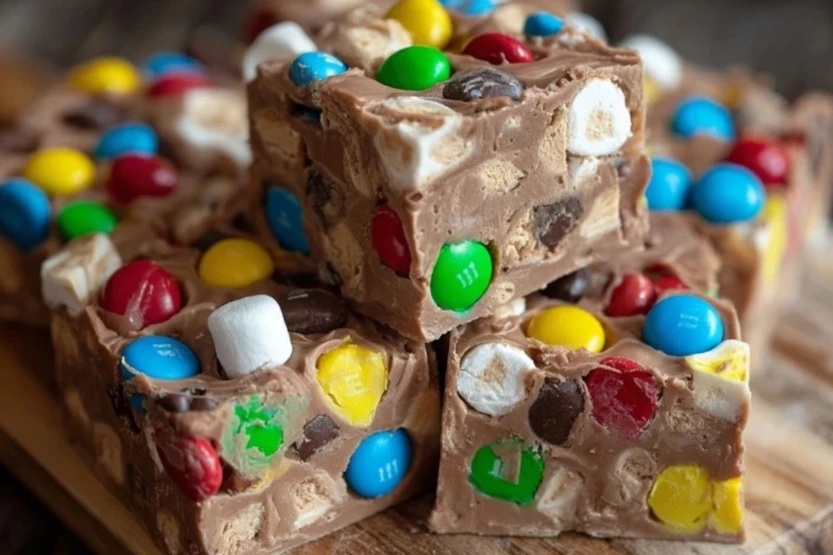 Chocolate Marshmallow M&M Fudge
