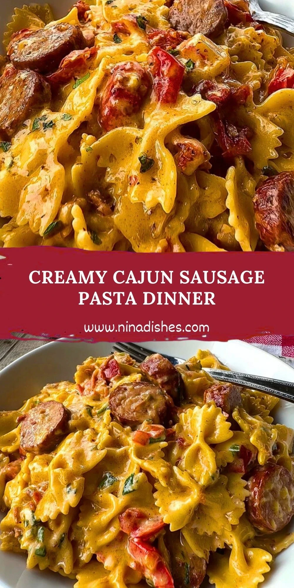 Creamy Cajun Sausage Pasta Dinner (2)