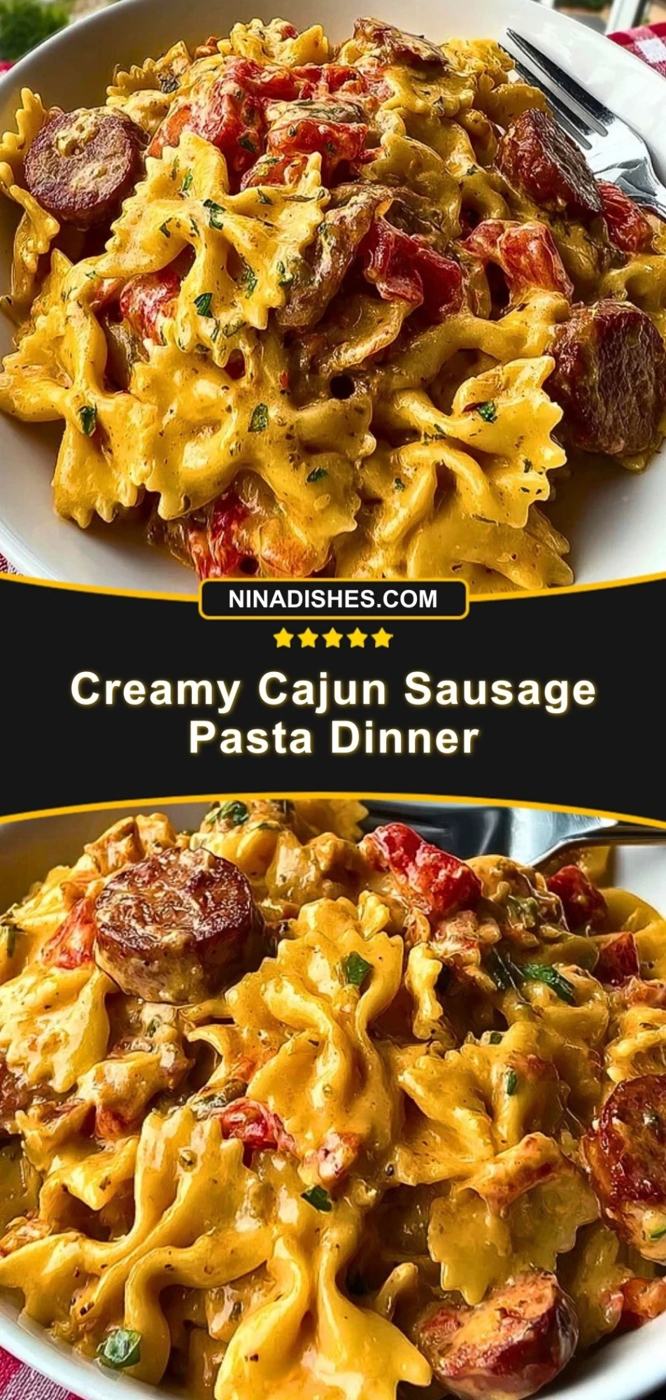 Creamy Cajun Sausage Pasta Dinner (3)