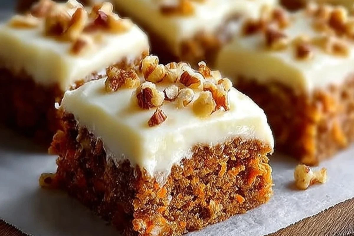 Decadent Carrot Cake Bars with Cream Cheese Frosting