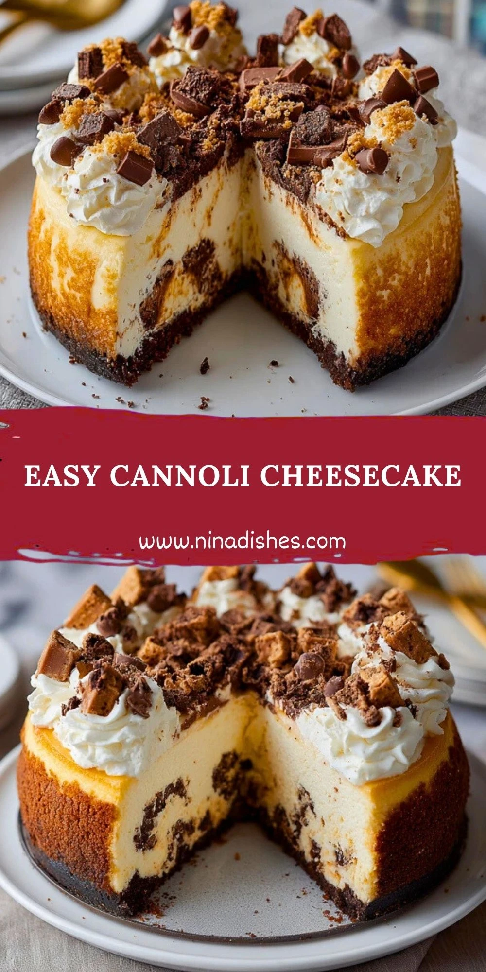 Easy Cannoli Cheesecake (2)