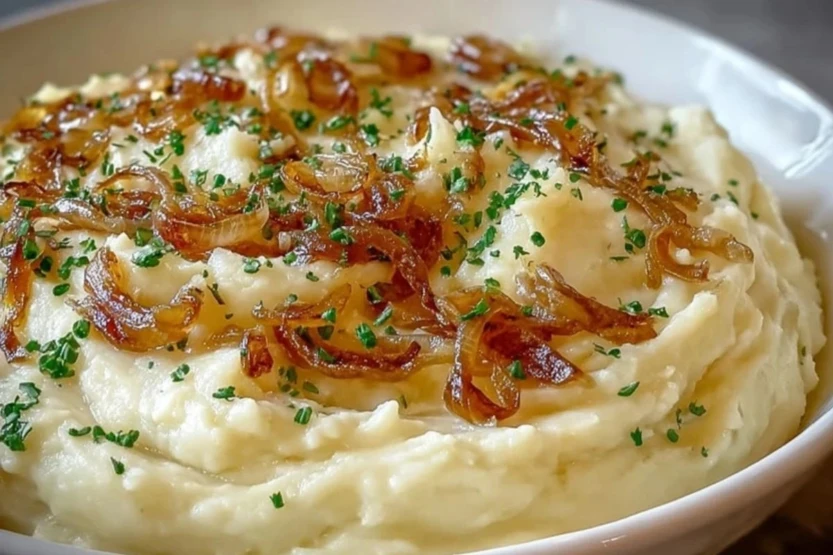 Easy Caramelized Onion Mashed Potatoes