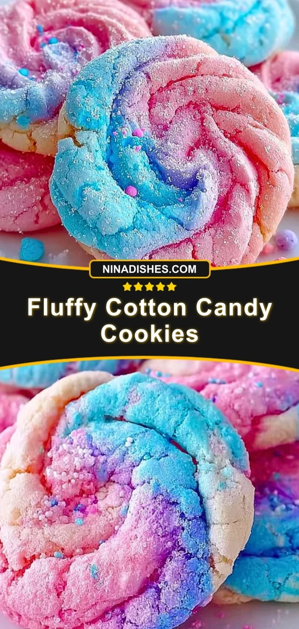 Fluffy Cotton Candy Cookies (3)