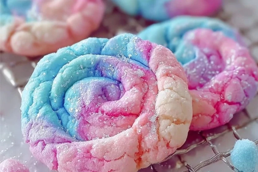 Fluffy Cotton Candy Cookies
