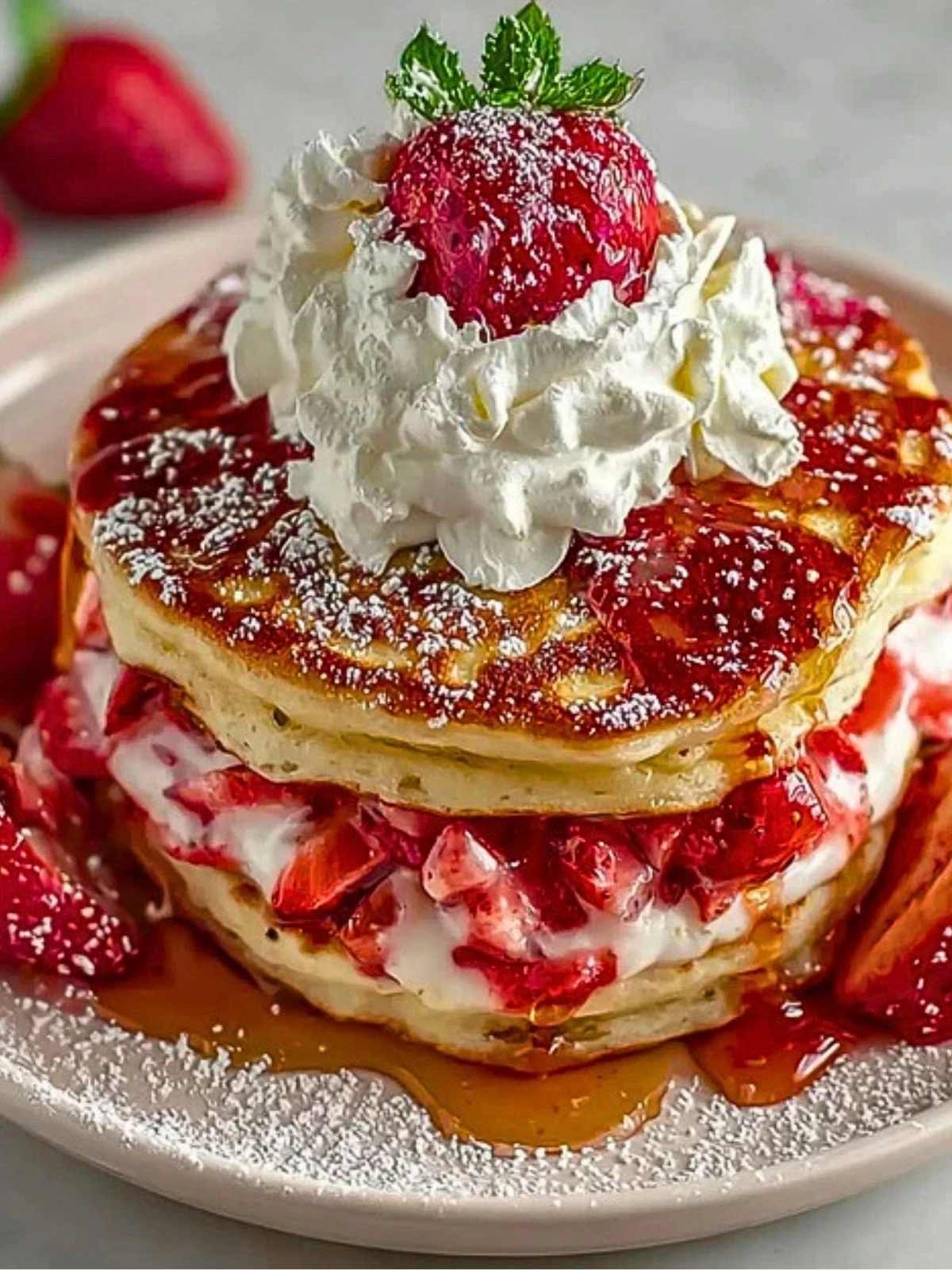Fluffy Strawberry Cheesecake Pancakes (1)
