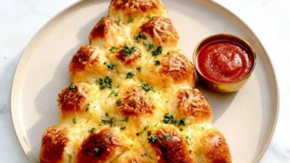 Irresistible Cheesy Christmas Tree Bread