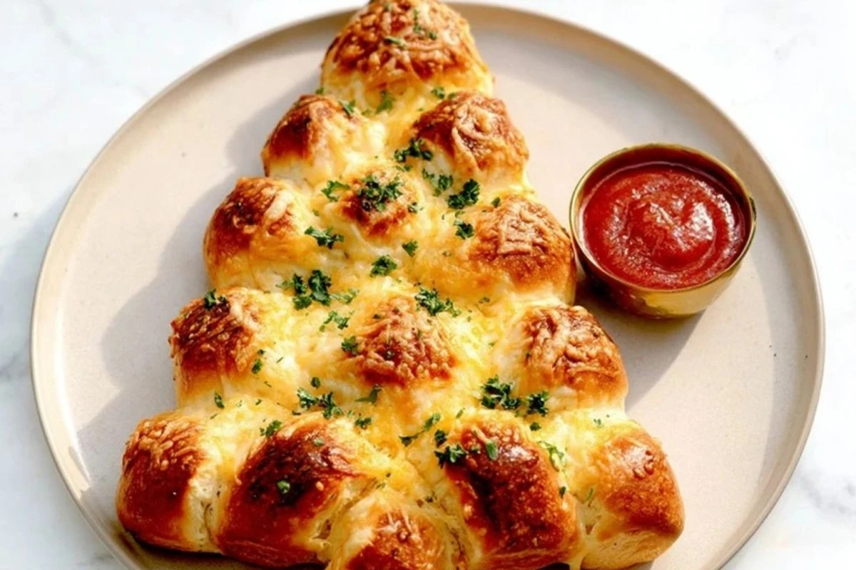 Irresistible Cheesy Christmas Tree Bread