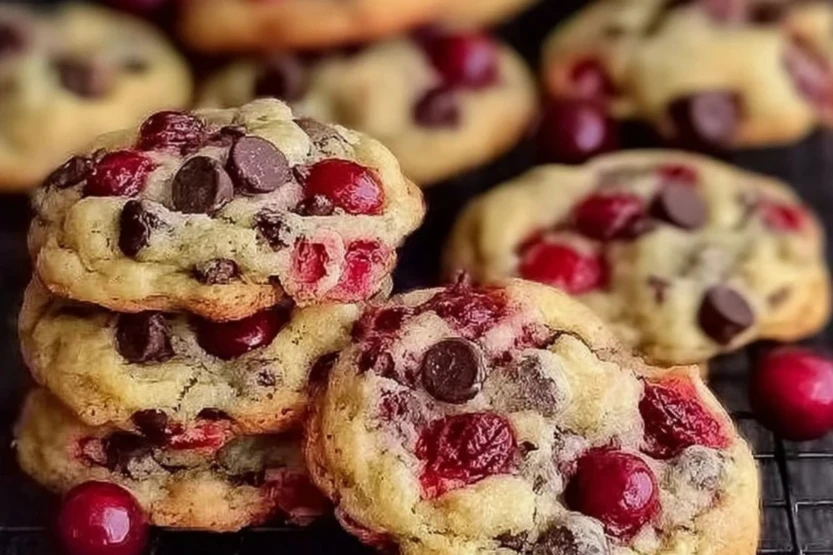Maraschino Cherry Chocolate Chip Cookies