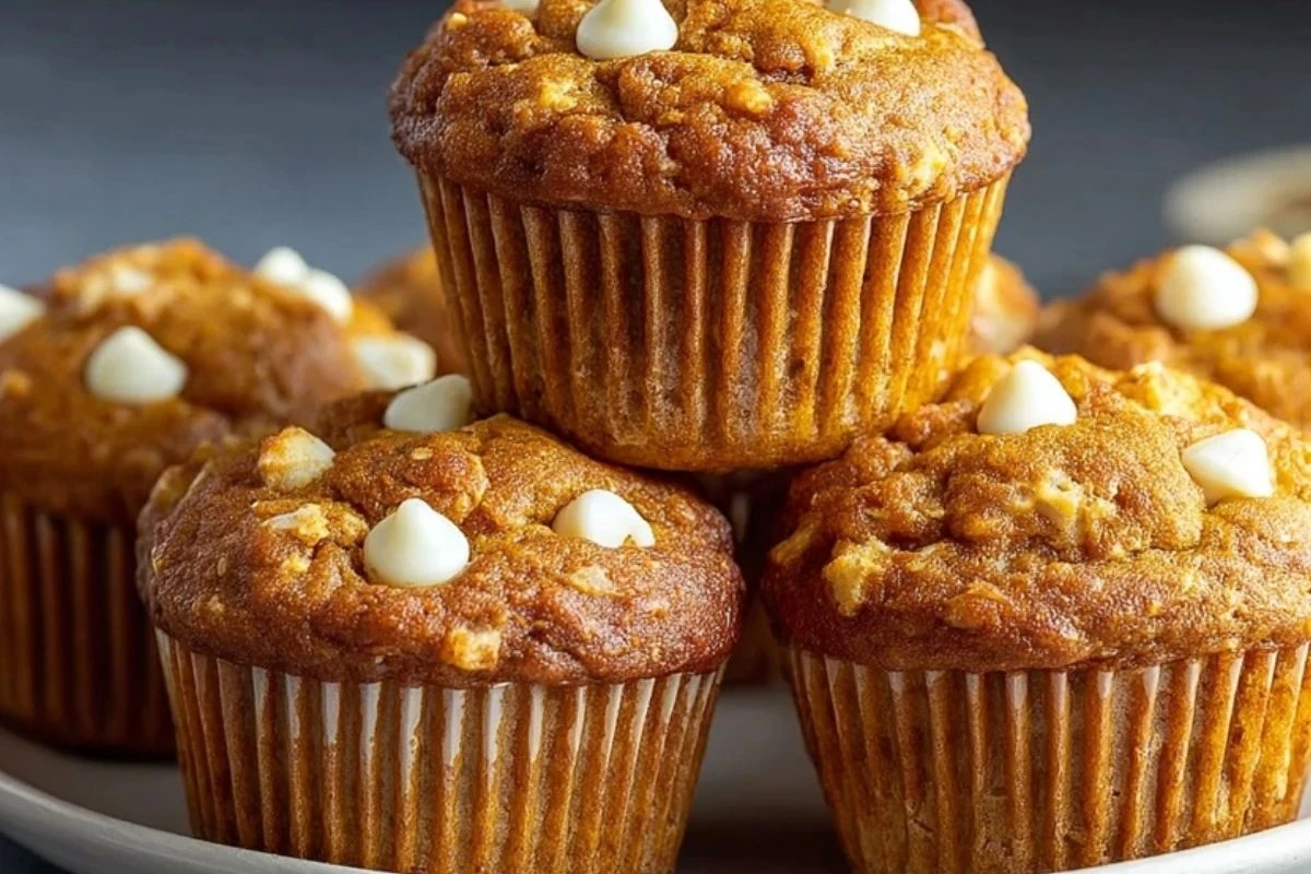Moist Pumpkin White Chocolate Chip Muffins