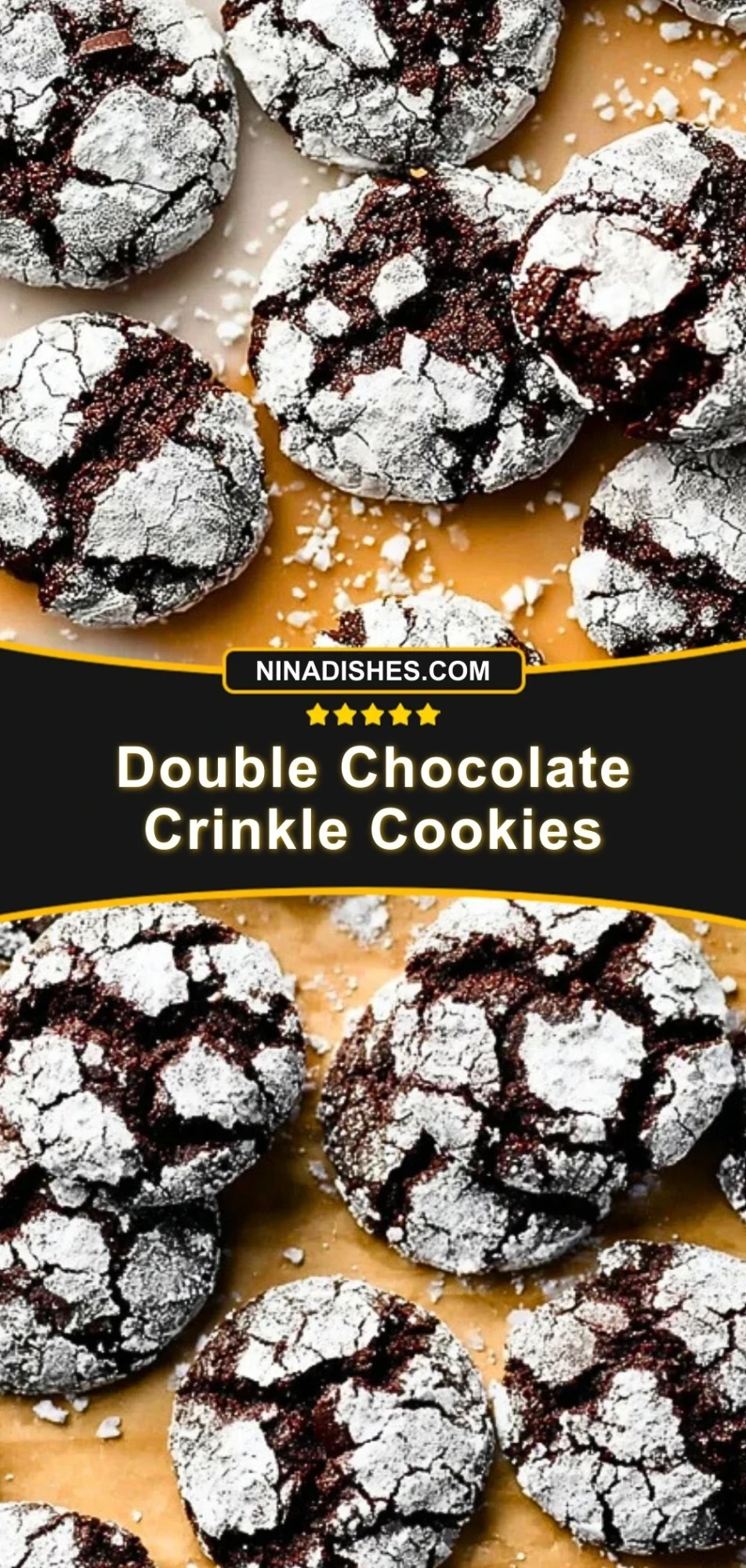 Double Chocolate Crinkle Cookies (6)